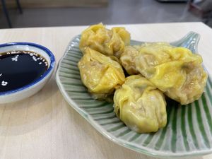 Trio mushroom dumpling, 60 baht (plus 7% tax)  at Bai Plu House in Bangkok