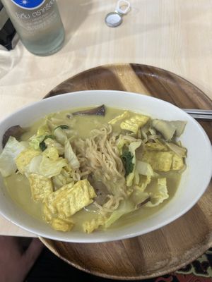 Green curry with noodles  at Bai Plu House in Bangkok