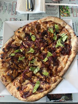 Vegan BBQ pizza   at Earth Bistro in Temecula