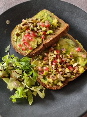 Avocado bread at Art Cafe Bar in Bled
