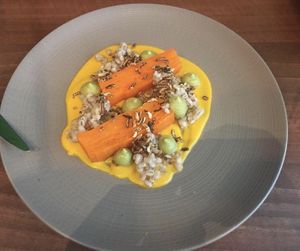 CARROT TERRINE - BARLEY – MISO – AVOCADO (VG) at Land in Birmingham