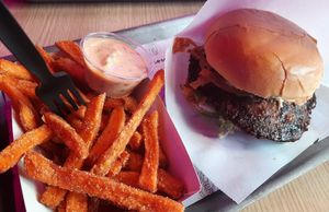 Vegan burger at Naughty Brgr in Helsinki