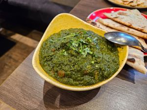 aloo palak (spinanch/potato) at Lily's Vegetarian Indian Cuisine in Ashton-under-lyne