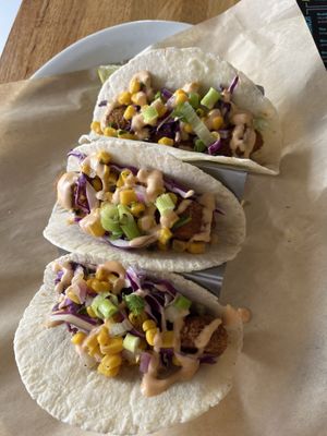 Sweet potato tacos! Very yummy   at Trio in Cape Girardeau