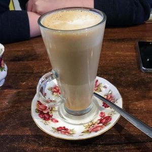 Oat Milk Latte at Shakespaw Cat Cafe in Stratford-upon-avon