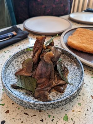 Aubergine agebitashi at Umami Ramen & Izakaya in Montreal