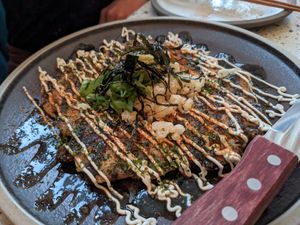 Okonomiaki at Umami Ramen & Izakaya in Montreal