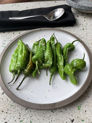 shishito peppers  at Umami Ramen & Izakaya in Montreal