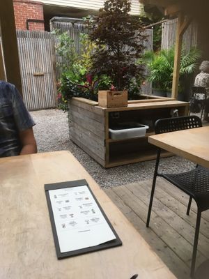 Outdoor patio at Umami Ramen & Izakaya in Montreal