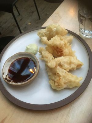 Tempura mushrooms  at Umami Ramen & Izakaya in Montreal