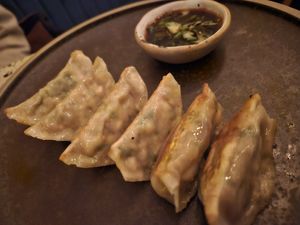 Vegetable gyoza at Umami Ramen & Izakaya in Montreal