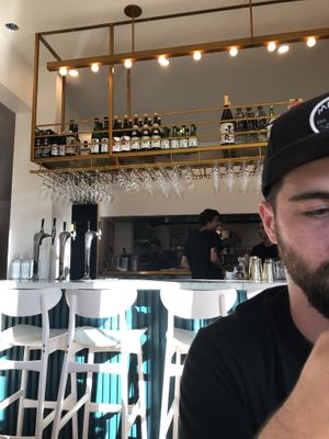 Decor and liquor list.  at Umami Ramen & Izakaya in Montreal