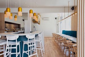 Great and soothing design!  at Umami Ramen & Izakaya in Montreal