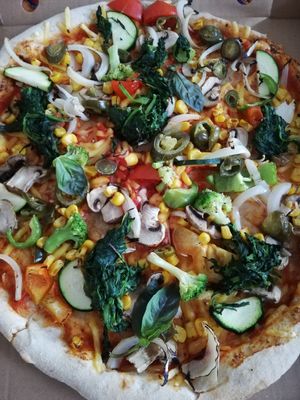 Pizza Diavolo (vegan) at Pizza Oscar in Vienna