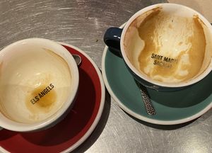 Coffees reminds you to get out and climb!  at Hors Categorie in Girona