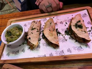 Jackfruit tacos  at Hors Categorie in Girona