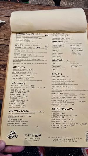 Menu at Hors Categorie in Girona