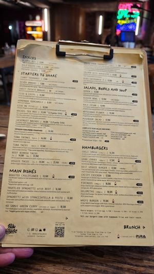 Menu at Hors Categorie in Girona