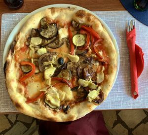 Vegan pizza  at Bistro Bukarica in Krk