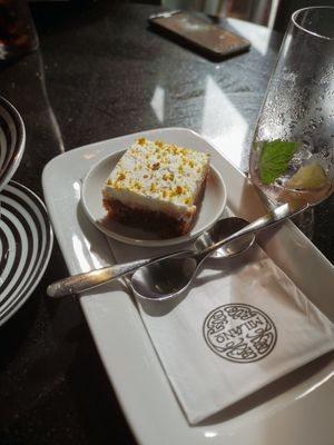 Vegan cheesecake at Milano - Harvey's Quay in Limerick