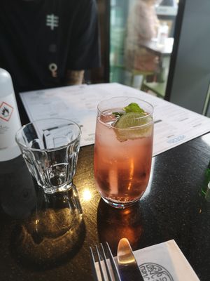 Raspberry lemonade at Milano - Harvey's Quay in Limerick