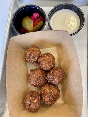 Falafels  at Nabati Vegan Mediterranean in Oklahoma City
