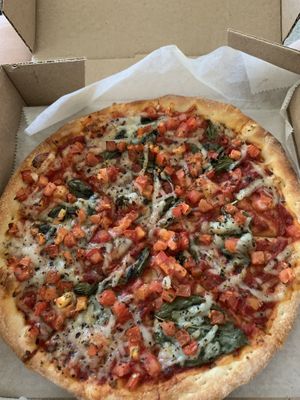 Margherita pizza  at Nabati Vegan Mediterranean in Oklahoma City