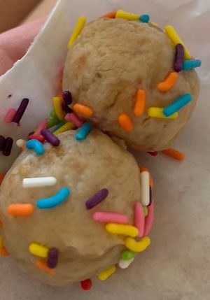 Vanilla cake balls  at Nabati Vegan Mediterranean in Oklahoma City