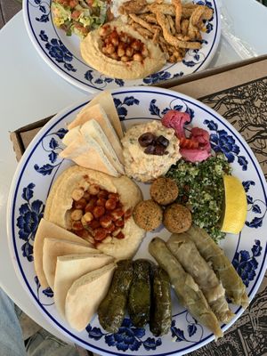 Sampler platter  at Nabati Vegan Mediterranean in Oklahoma City