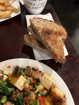 Side of multigrain toast  at Toast Coffeehouse in Bay Shore