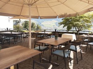 Outdoor seating at Hotel Wilerbad in Wilen Am Sarnersee