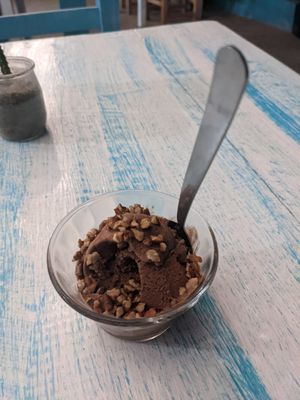 Chocolate vegan ice cream at iXiMeek | Plant Based Project in Bucerias
