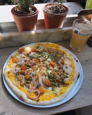 Pizza  at Vapiano in Santiago