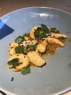 Vegan shrimp at RoseHip Bistro - Pylimo in Vilnius