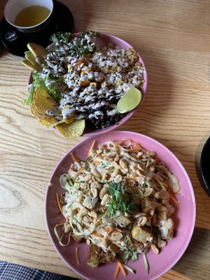 Mexican bowl and Asian salad  at RoseHip Bistro - Pylimo in Vilnius