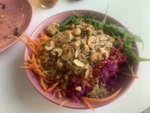 Tofu quinoa bowl at RoseHip Bistro - Pylimo in Vilnius