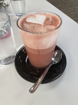 Delicious latte  at RoseHip Bistro - Pylimo in Vilnius