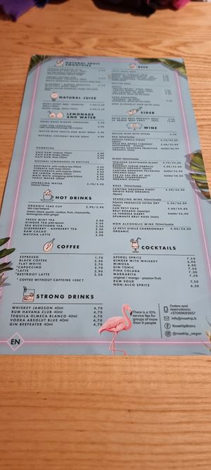 Menu at RoseHip Bistro - Pylimo in Vilnius
