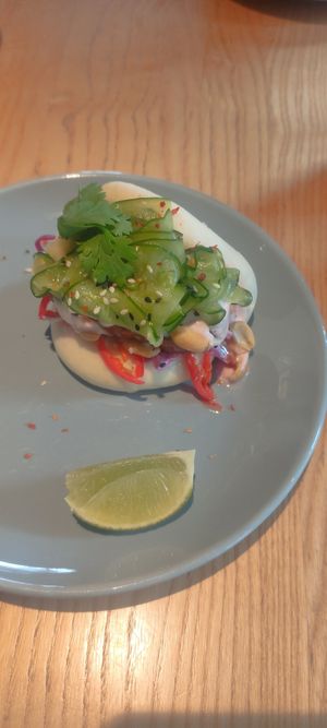 Tempeh Bao bun at RoseHip Bistro - Pylimo in Vilnius