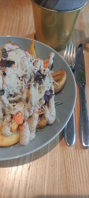 Loaded Jackfruit wedges at RoseHip Bistro - Pylimo in Vilnius