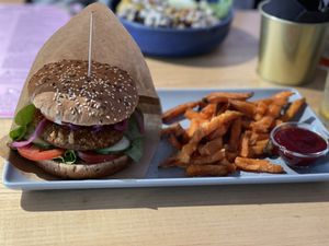 Vegan cheese steak burger - Rosehip Bistro, Vilnius  at RoseHip Bistro - Pylimo in Vilnius