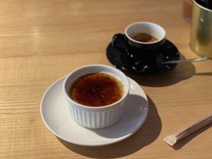 Crème Brûlée and espresso - Rosehip Bistro, Vilnius  at RoseHip Bistro - Pylimo in Vilnius