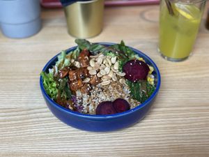 Marinated tofu & brown rice bowl - Rosehip Bistro, Vilnius  at RoseHip Bistro - Pylimo in Vilnius