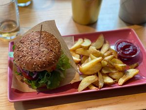 Soy Mince Burger - Rosehip Bistro, Vilnius  at RoseHip Bistro - Pylimo in Vilnius