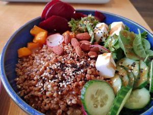 Buckwheat bowl at RoseHip Bistro - Pylimo in Vilnius