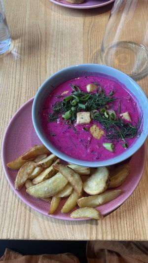 Beet root soup 😍  at RoseHip Bistro - Pylimo in Vilnius