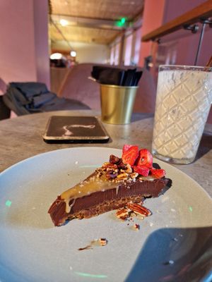 Chocolate and salted caramel tart - a blast at RoseHip Bistro - Pylimo in Vilnius
