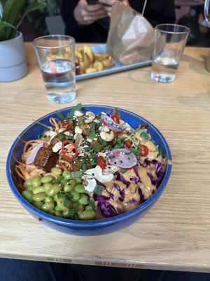 Tempeh teriyaki Buddah bowl   at RoseHip Bistro - Pylimo in Vilnius