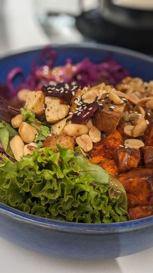 Lunch Buddha Bowl - Brown Rice, Sweet Potato, Tofu - 7,90€ at RoseHip Bistro - Pylimo in Vilnius