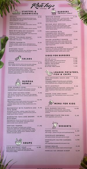 Menu.  at RoseHip Bistro - Pylimo in Vilnius